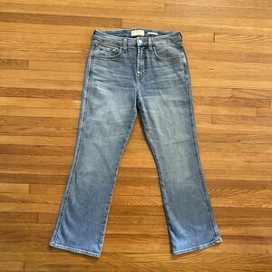 JEN7 Jeans Womens 4 Blue Medium Wash Cropped Bootcut Stretch Denim Mid Rise